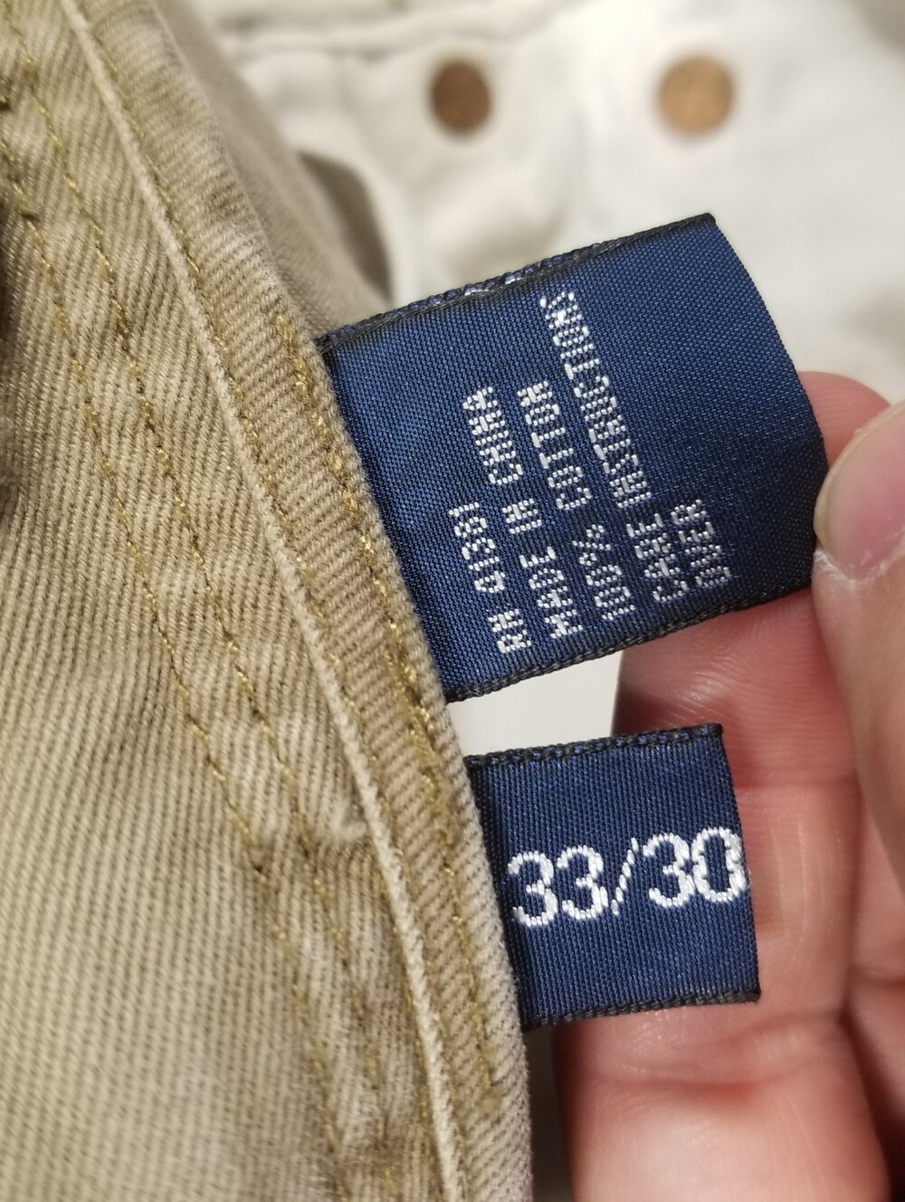Vintage Polo Ralph Lauren Classic 867 Jeans Mens 33x30 Tan Khaki Retro Comfort - Picture 5 of 10